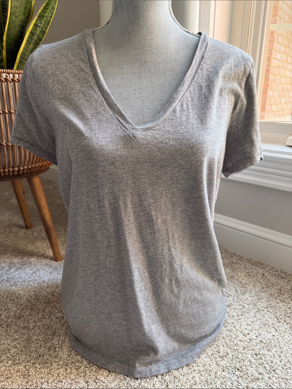 J.CREW Slub Cotton Gray Tee